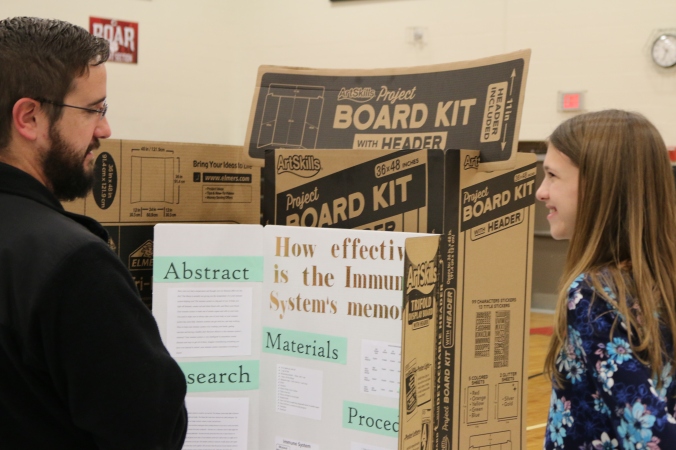 On Tuesday, students in Honors Science grades 7 and 8 met with judges from the community as they presented their research as a part of the annual Circleville Middle School Science Fair and STEM Day.